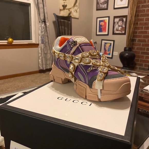 Gucci Womens Journey Flashtrek Crystal Purple - Picture 2 of 6